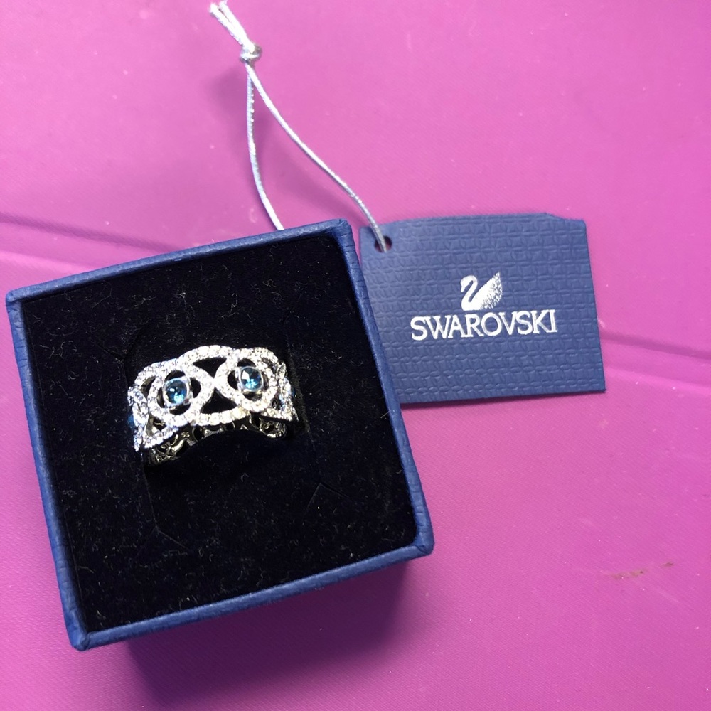 Silver & Blue Swarovski
